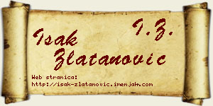 Isak Zlatanović vizit kartica